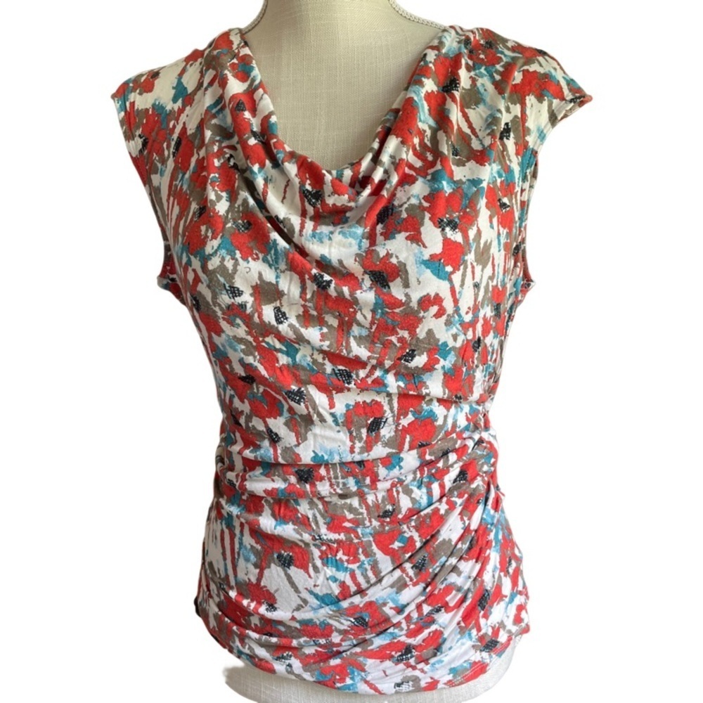 Daisy Fuentes Sleeveless Ruched Blouse EUC - Picture 1 of 4